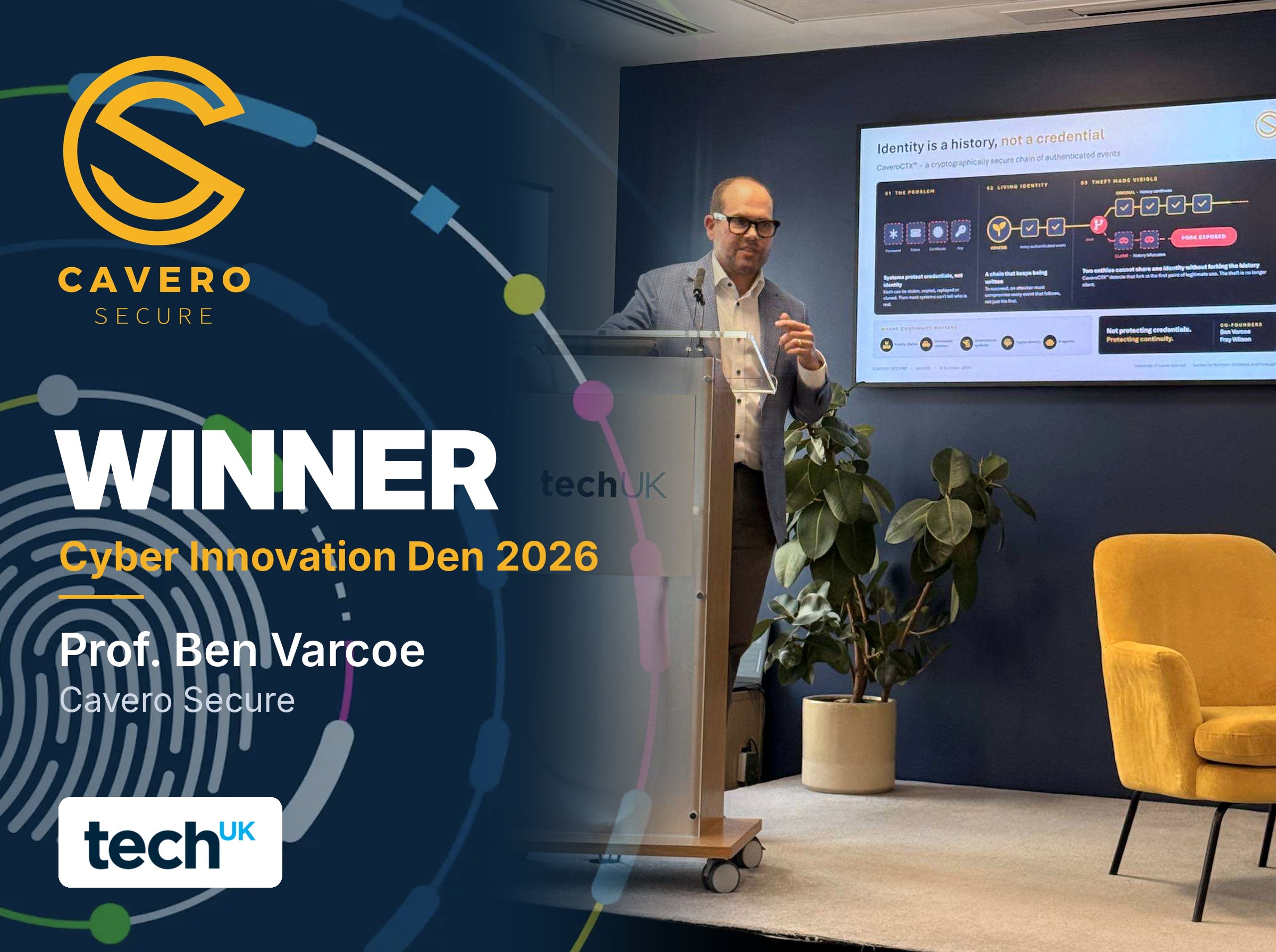 Ben Varcoe | Cavero Secure - techUK Cyber Innovation Den 2026 Winner